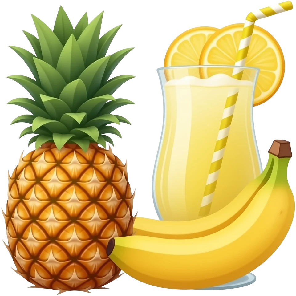Banana pineapple mocktail emoji