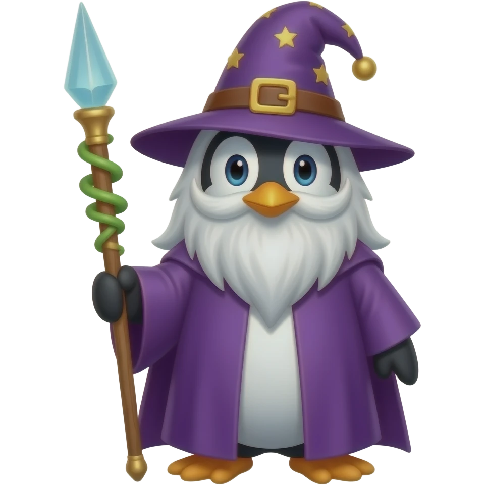 Penguin Wizard emoji