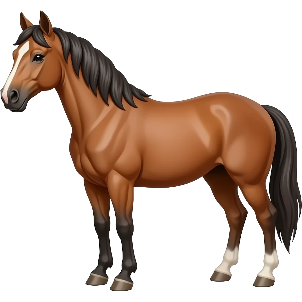 Chinese zodiac realistic Horse emoji