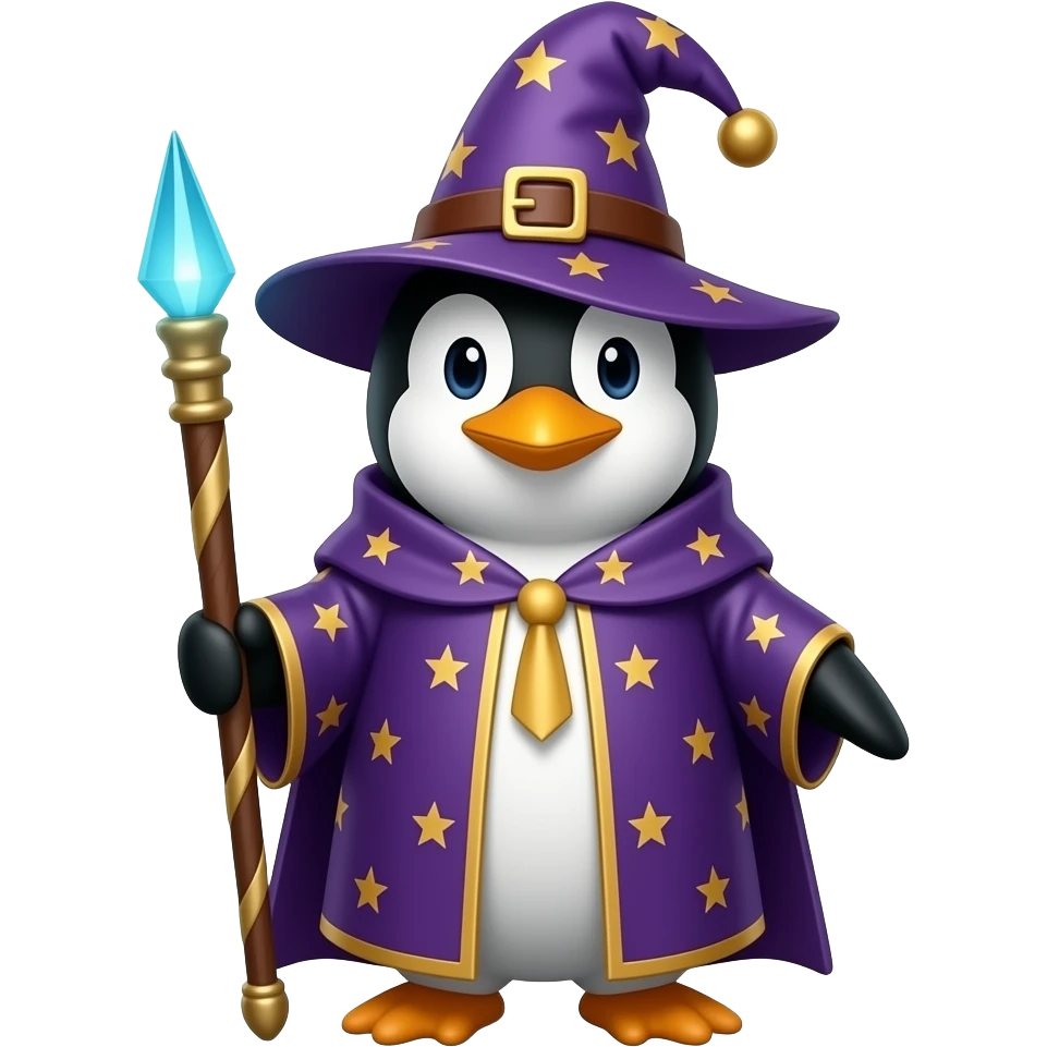 Penguin Wizard emoji