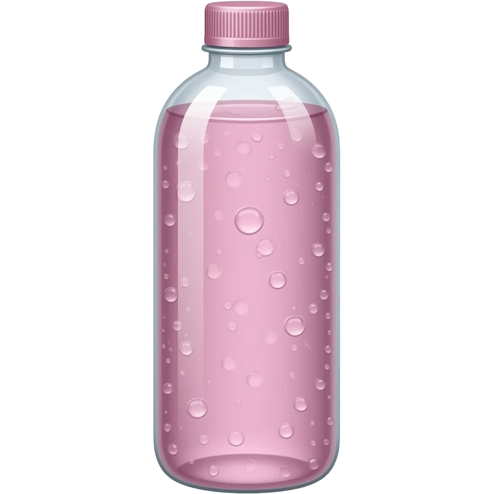 Refreching ice cold water bottle pink emoji