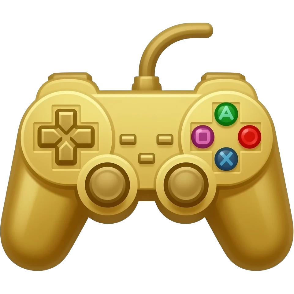 "GG" retro gaming pixel doré sans fond emoji