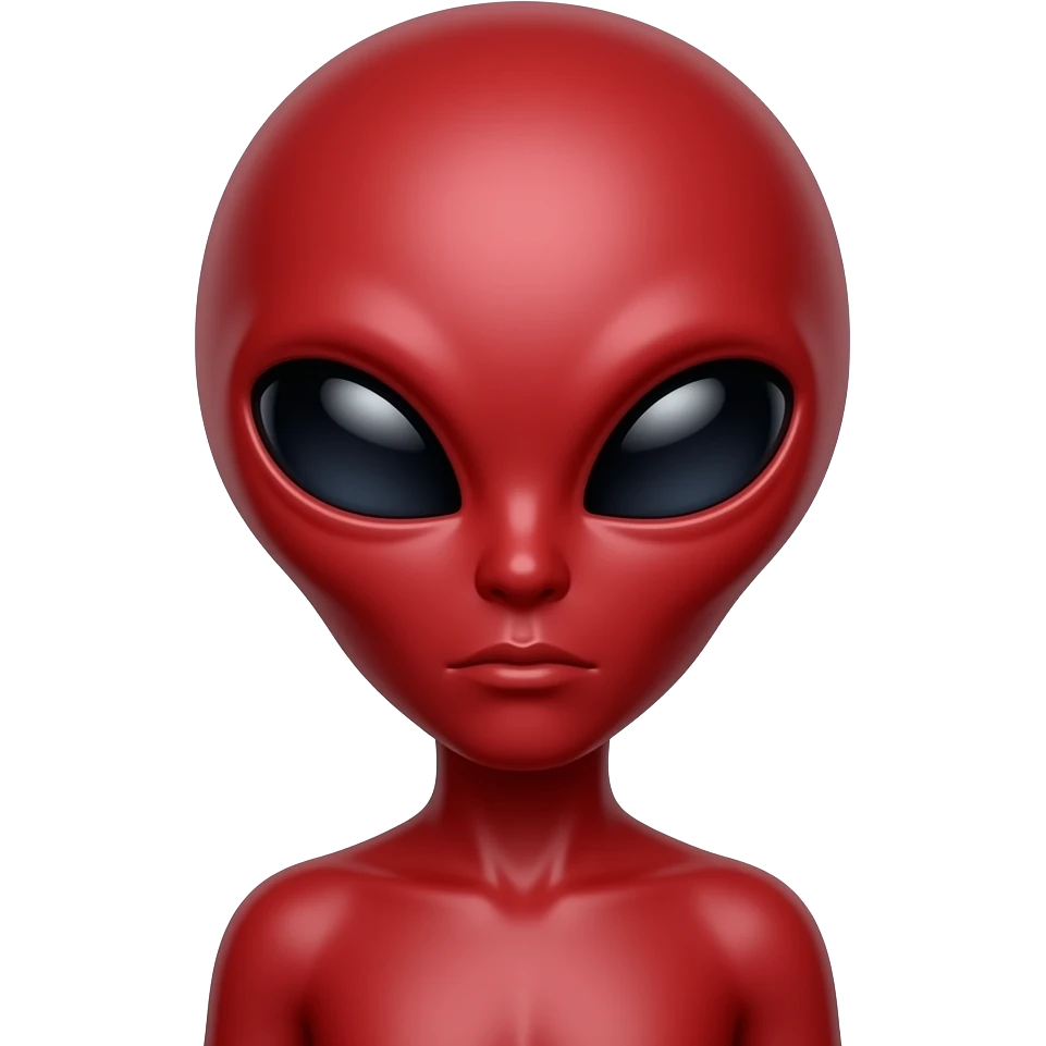 red alien emoji