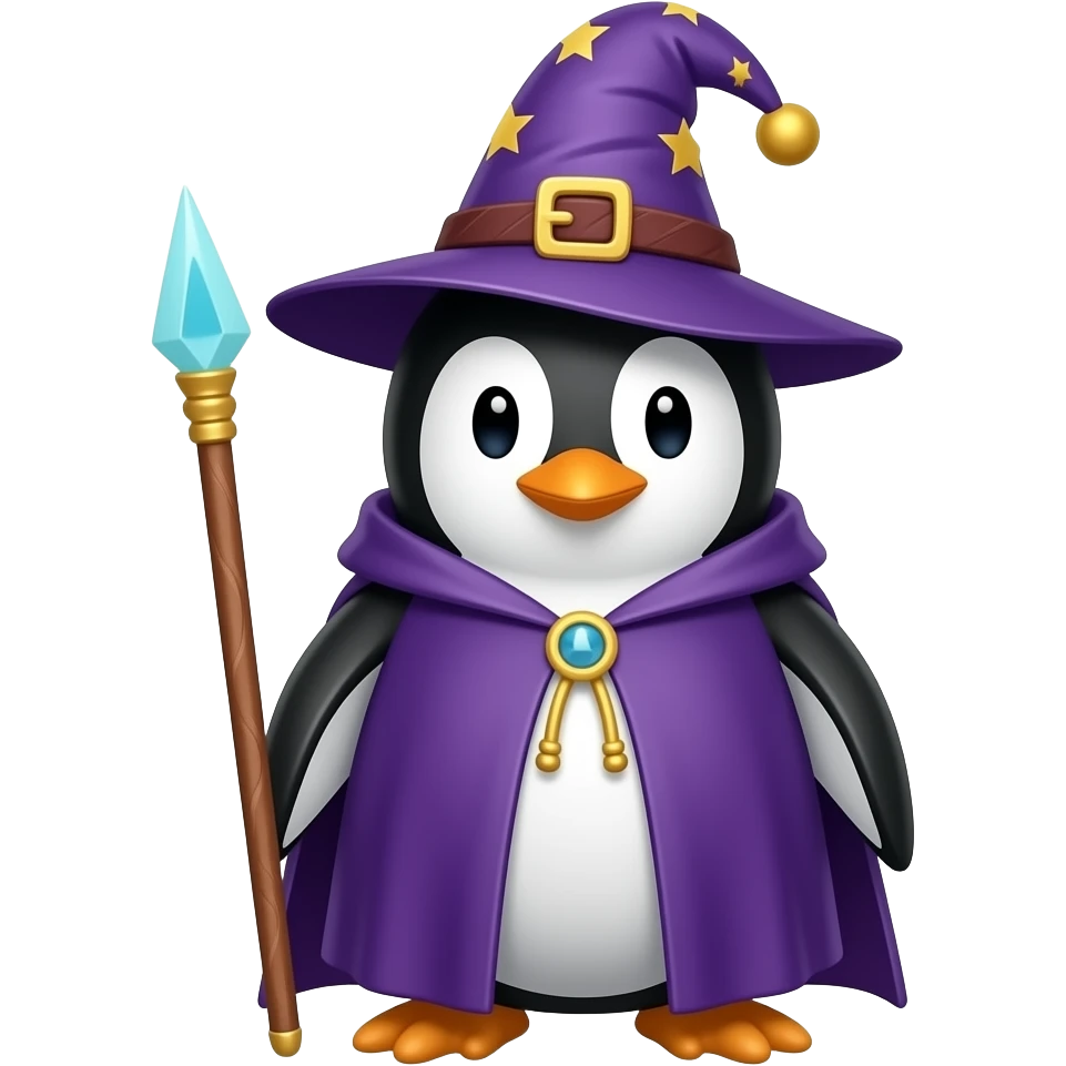 Penguin Wizard emoji