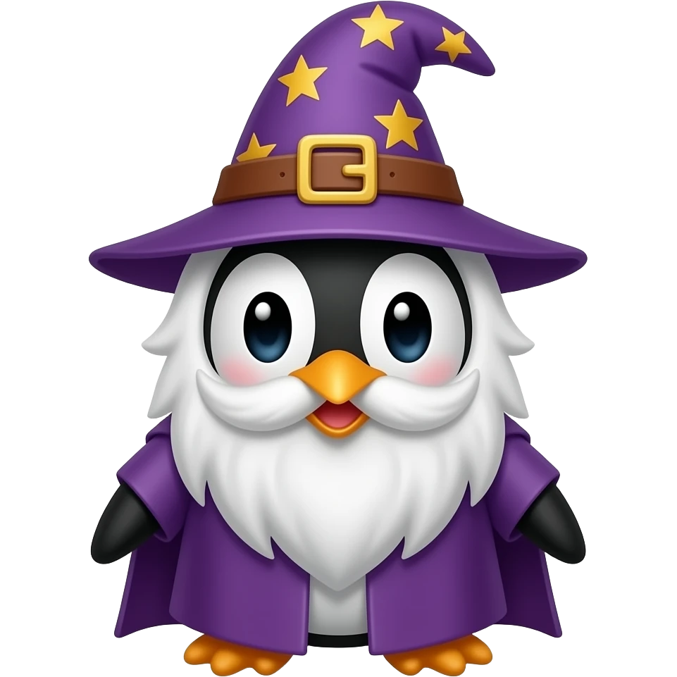 Penguin Wizard emoji
