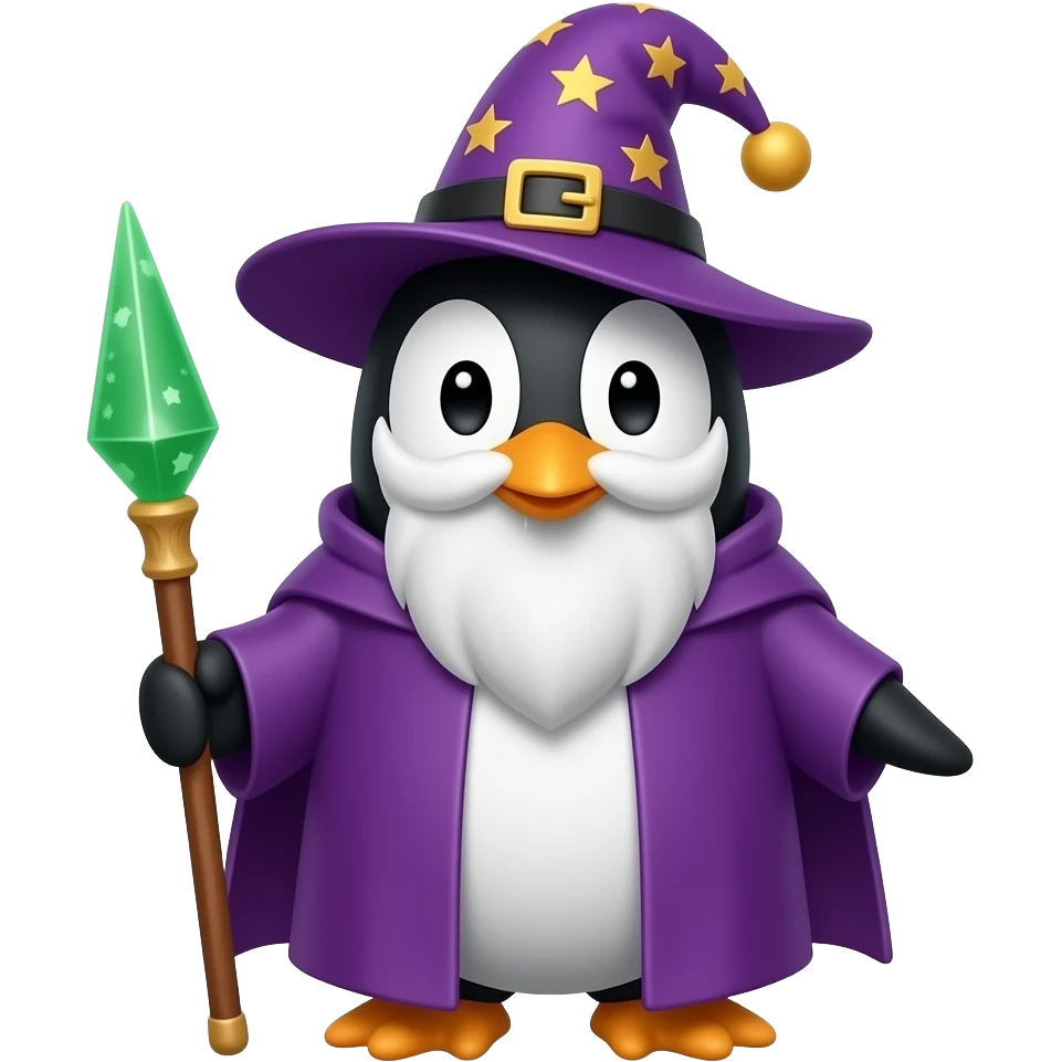 Penguin Wizard emoji