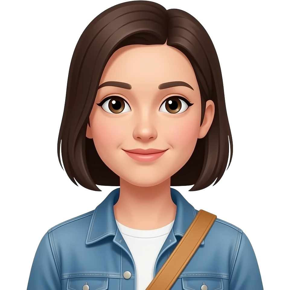 Emoji girl with shoulder sling emoji