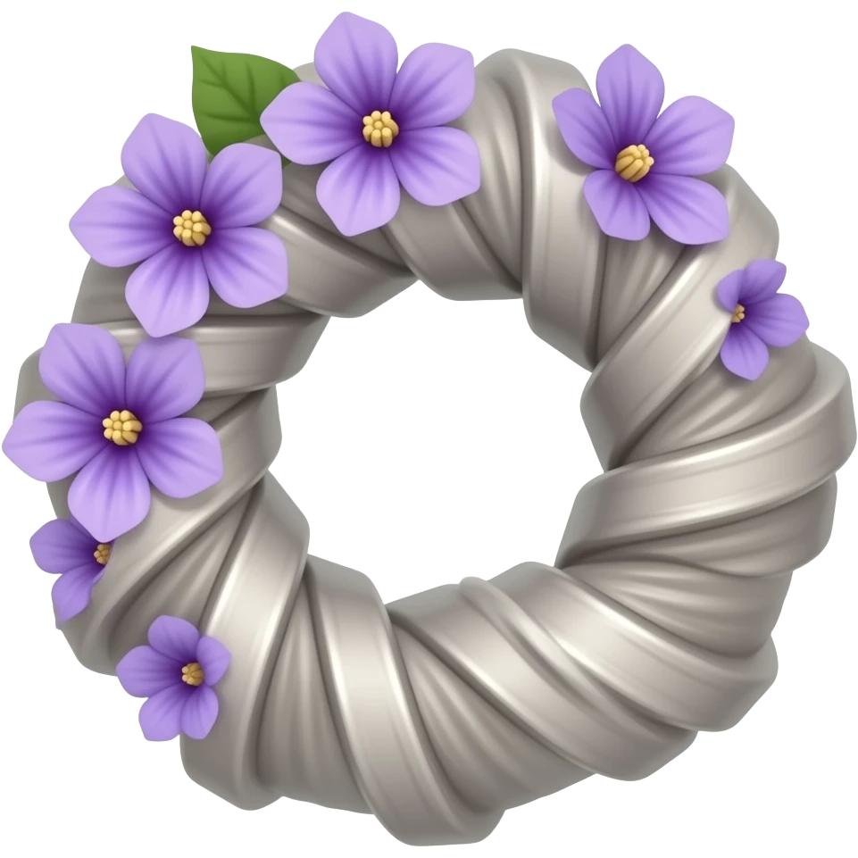 Sharp cork Screw with violet flowers emoji