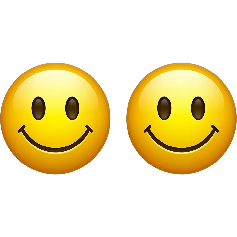 Create high-quality glossy emojis with a vibrant modern style.Make the emojis look premium, shiny, and eye-catching with bright highlights, smooth gradients, soft reflections, and glowing details.Two  on grey icon  emoji emoji