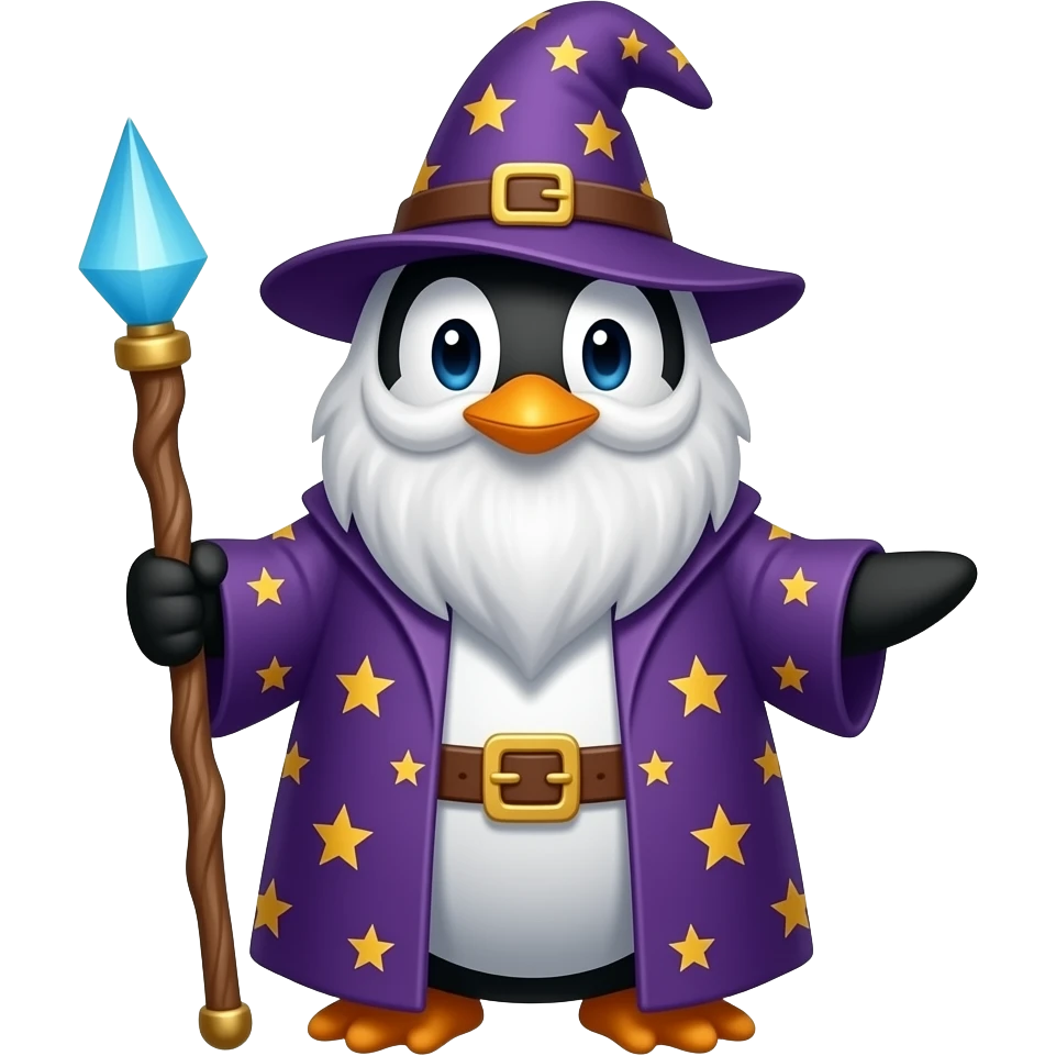 Penguin Wizard emoji