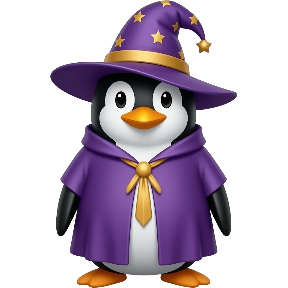 Penguin Wizard emoji
