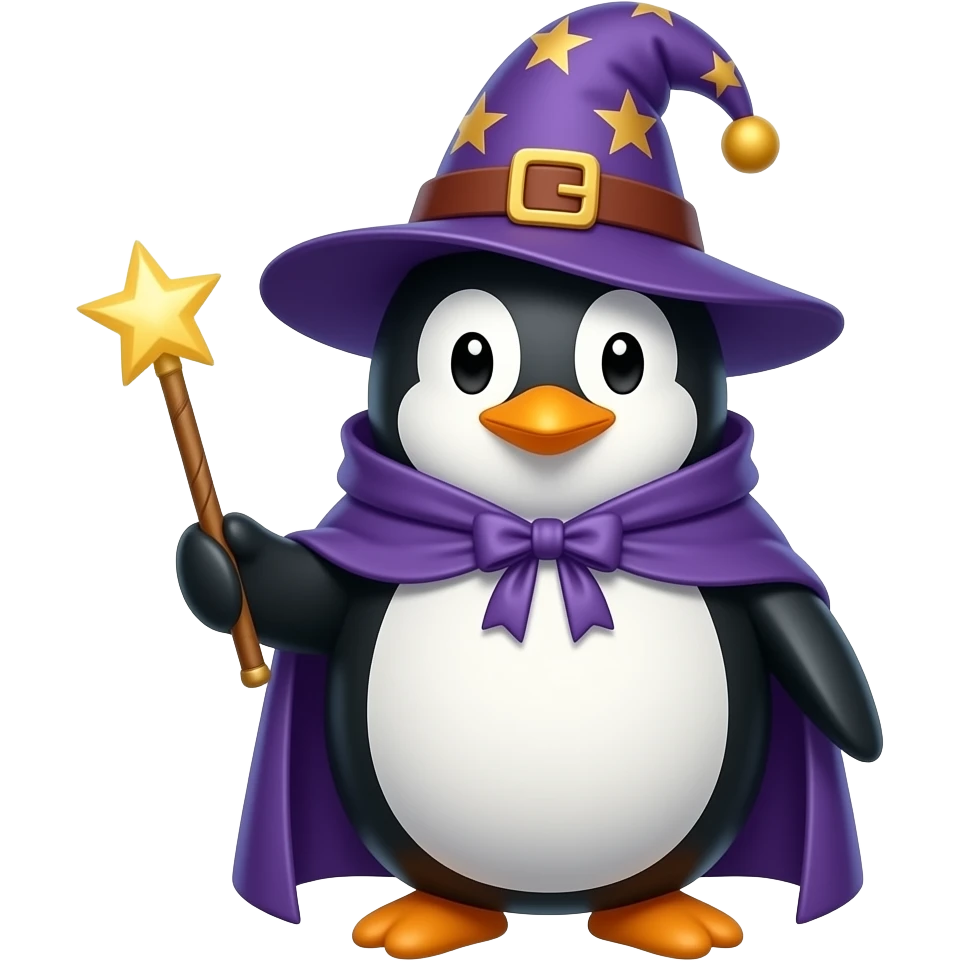 Penguin Wizard emoji