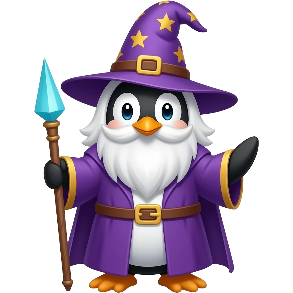Penguin Wizard emoji