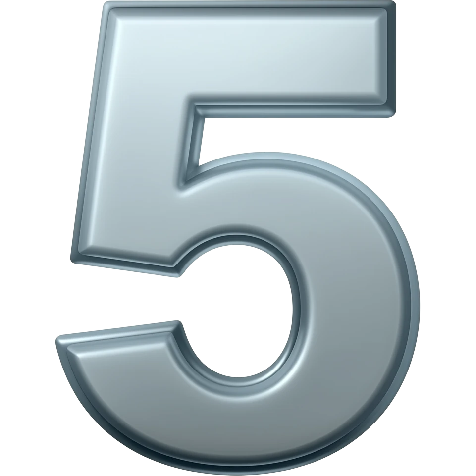 number 5 emoji
