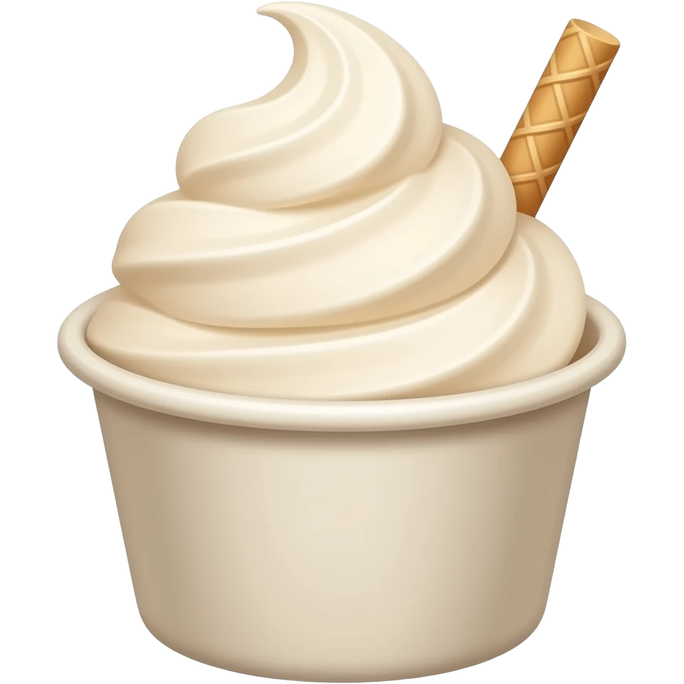 Ice cream in a ceramic cup emoji
