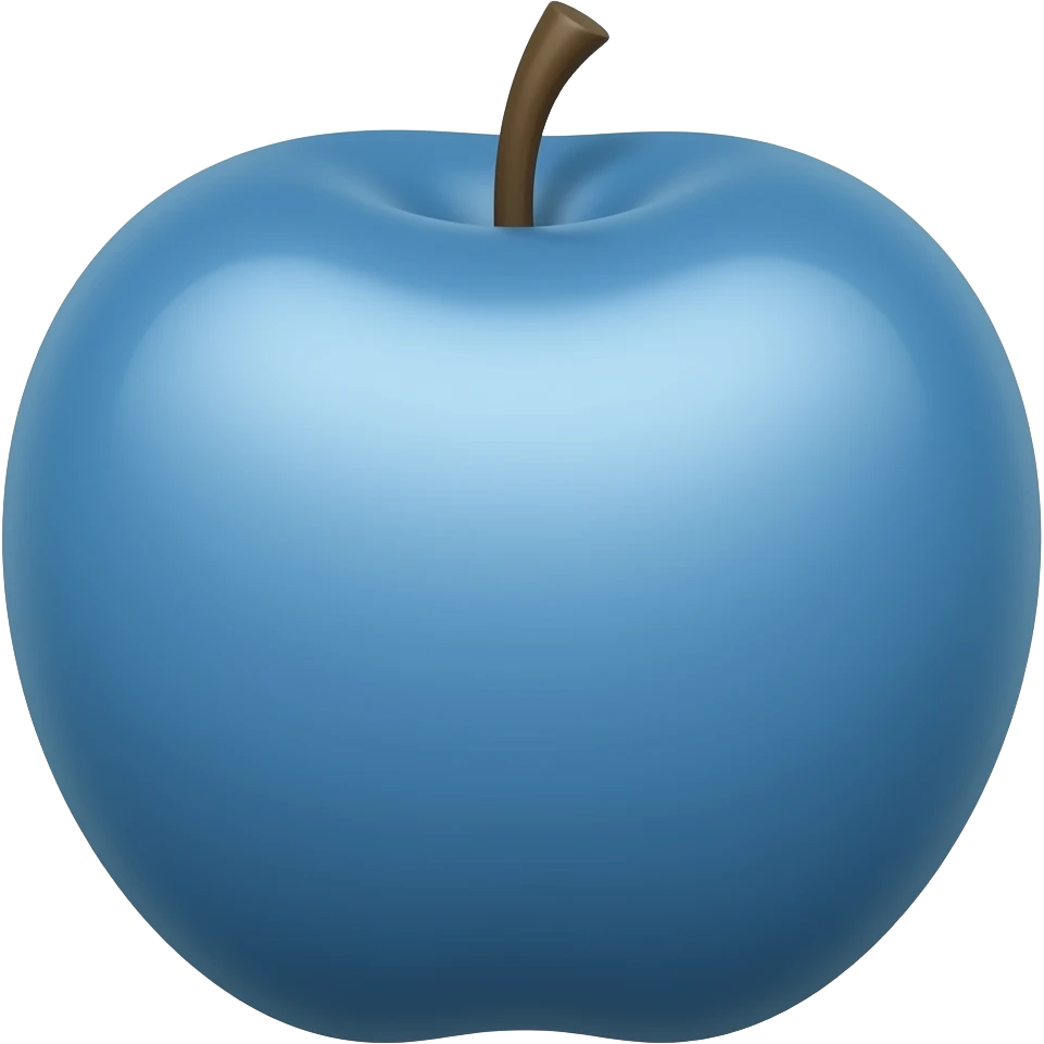 Blue apple emoji