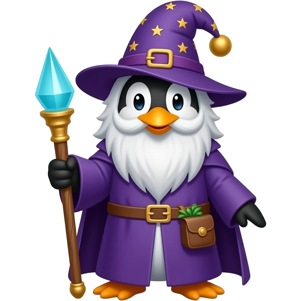 Penguin Wizard emoji