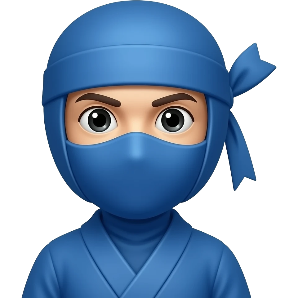 blue ninja emoji