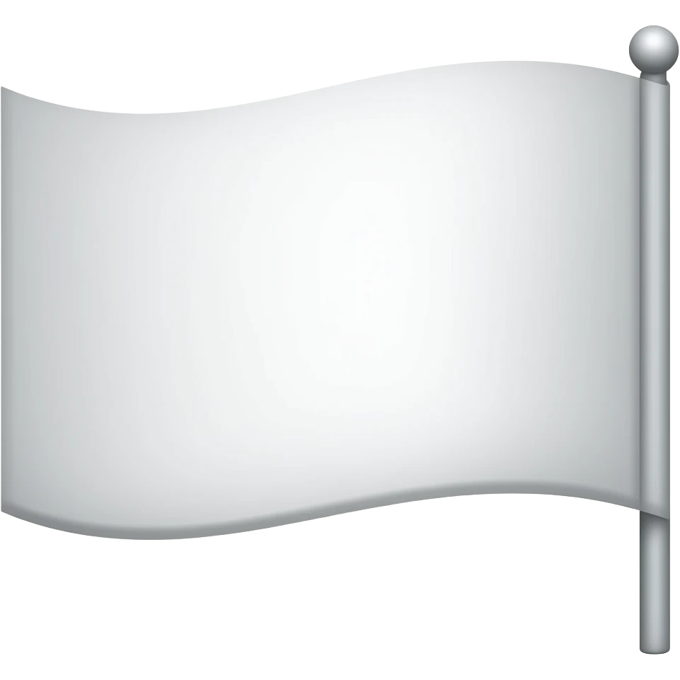 White flag with cylinder shape on it emoji