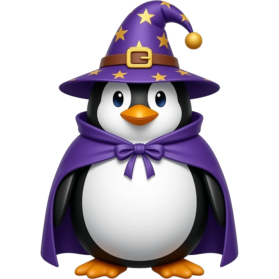 Penguin Wizard emoji