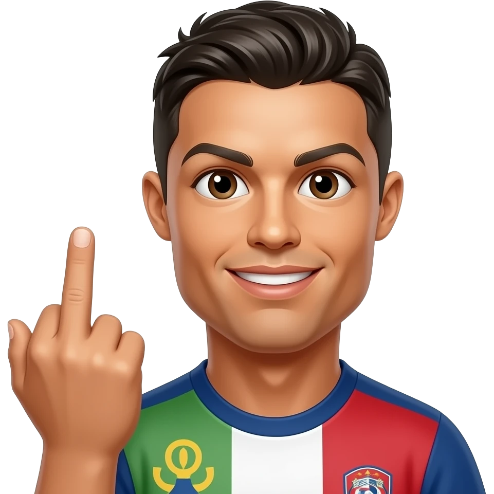 Ronaldo 🖕🏻 emoji