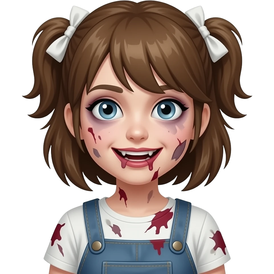 girl wearing zombie cosplay emoji