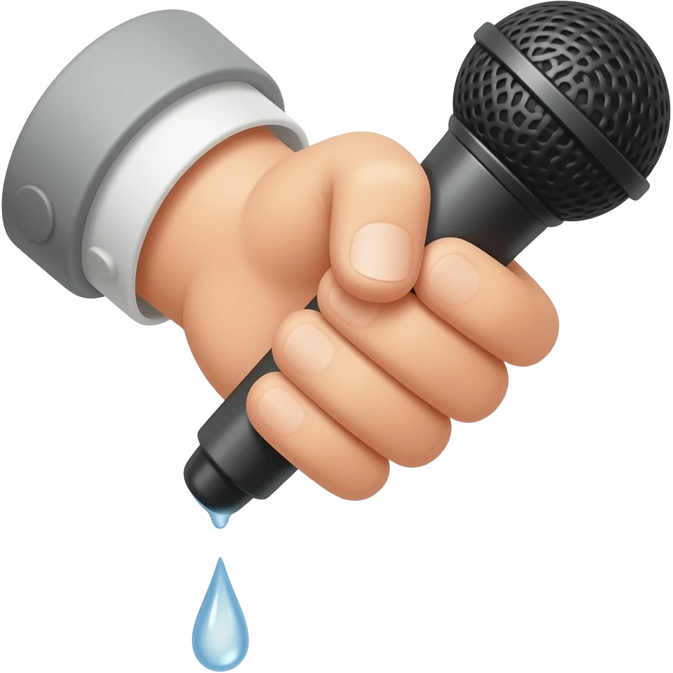 🎤 dropping from 🫳 emoji