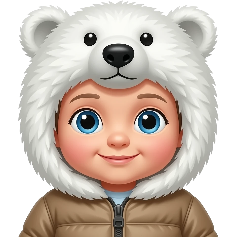 eskimo baby with polar bear ear emoji