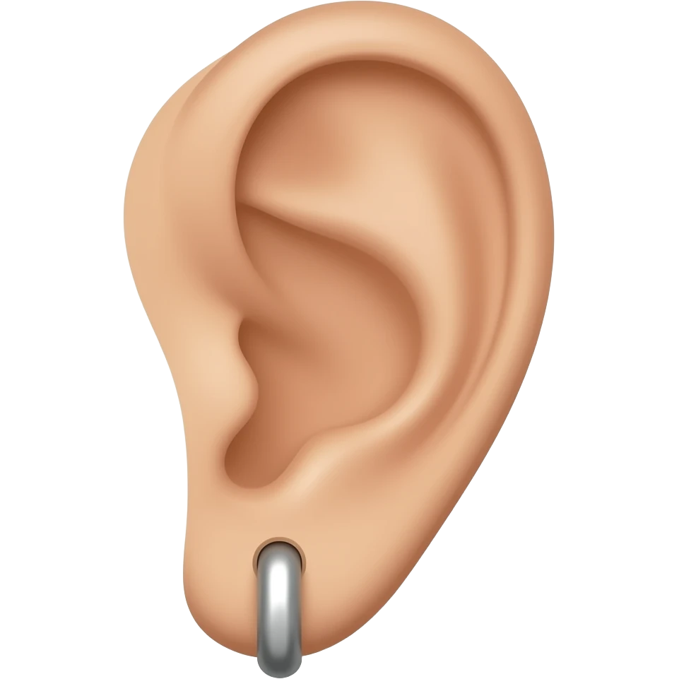 Oreja con arete emoji