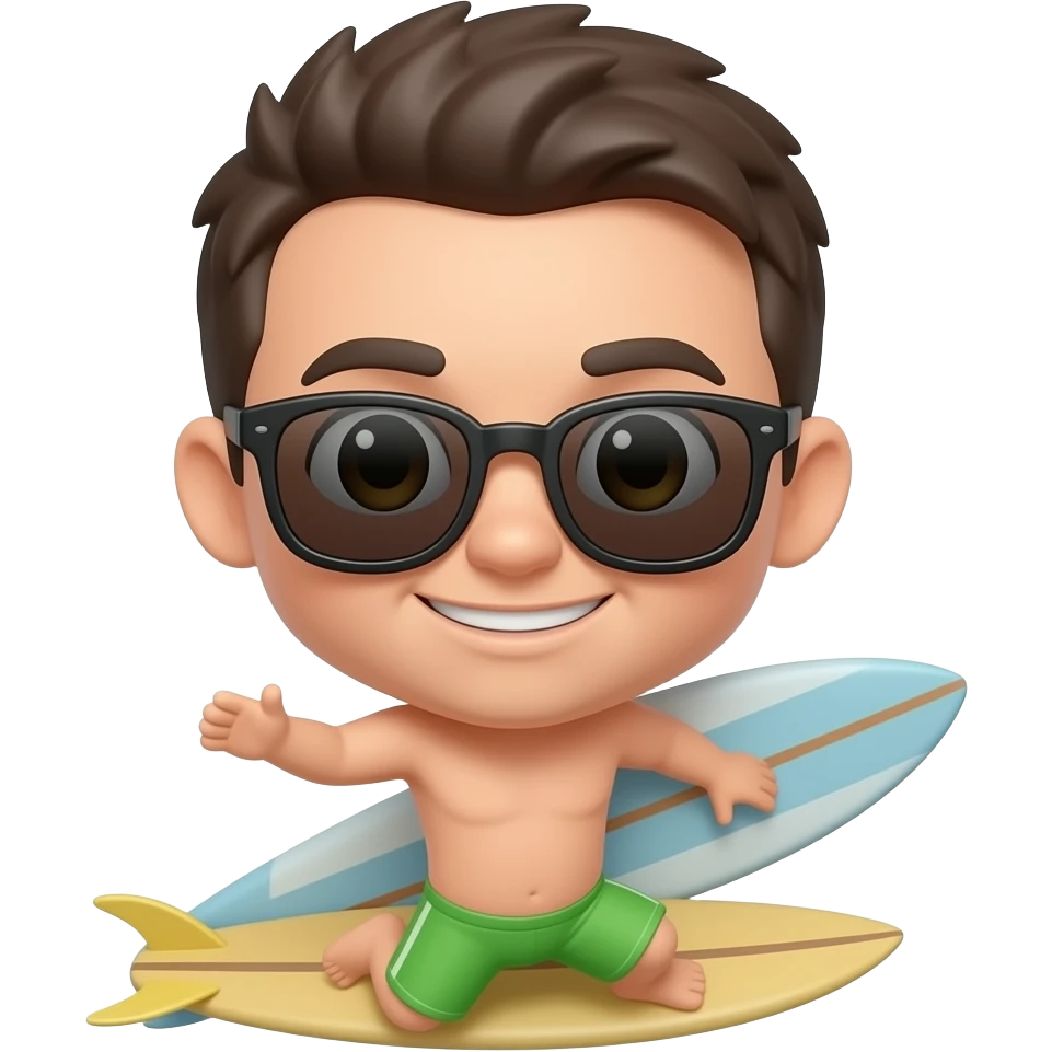 surfer with sunglasses emoji