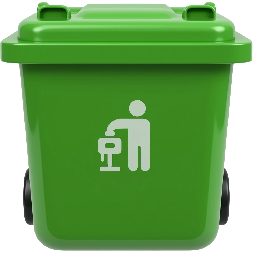 tacho basura verde emoji