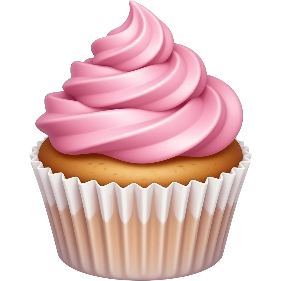 Cupcake with pink icing emoji