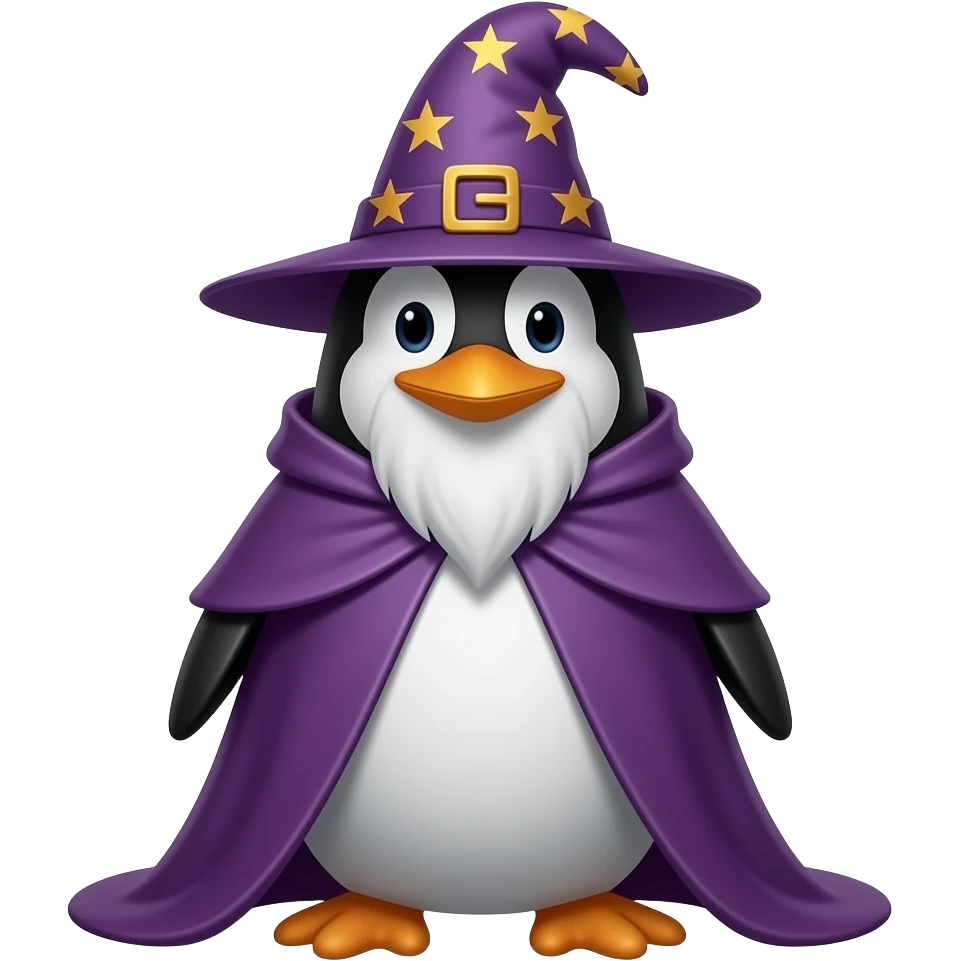 Penguin Wizard emoji