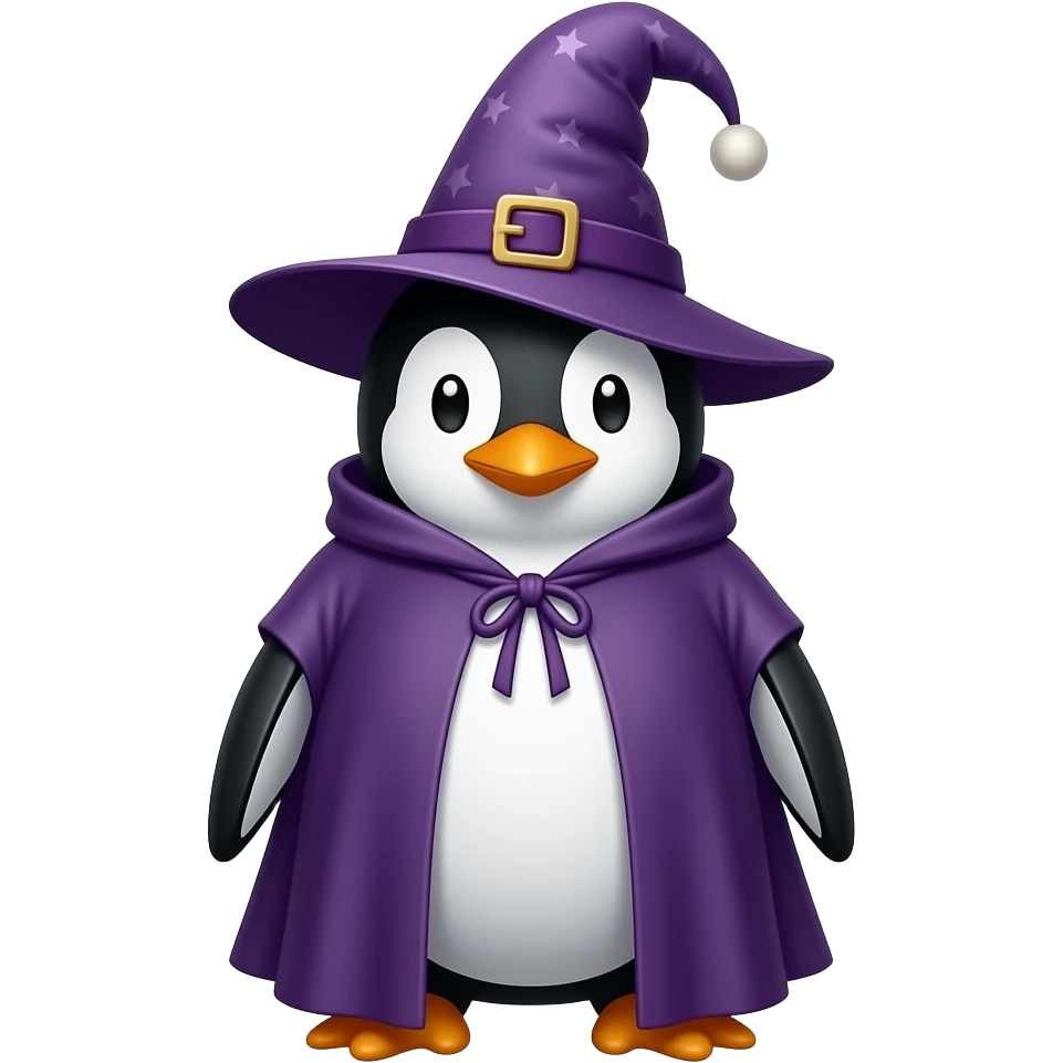 Penguin Wizard emoji
