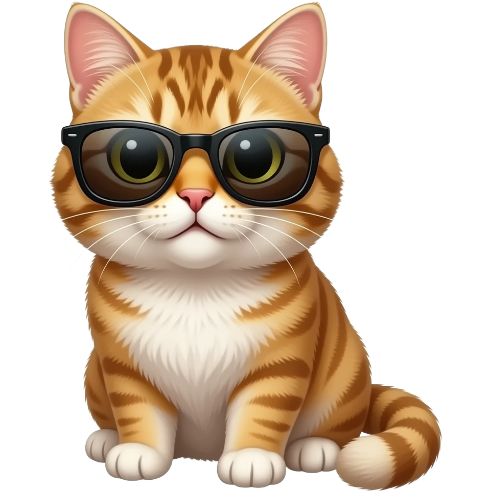 Cat wearing sunglasses emoji | AI Emoji Generator