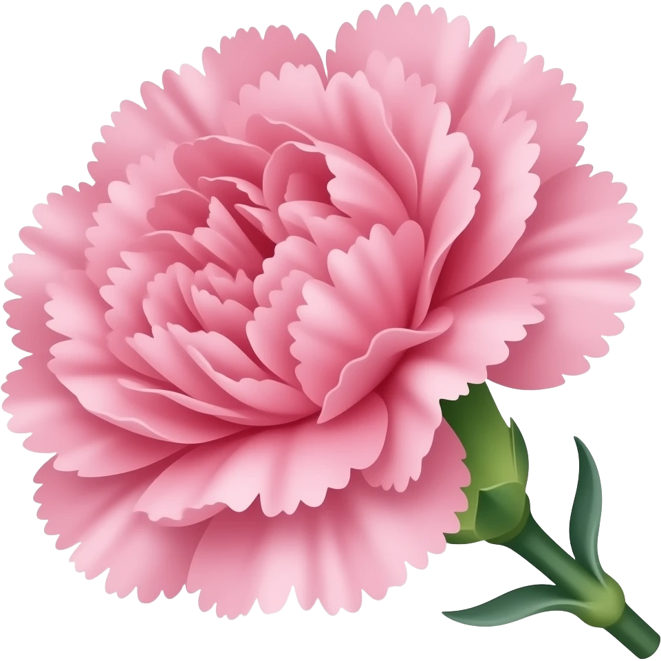 A  Pink Carnation with no stem or leaves. emoji