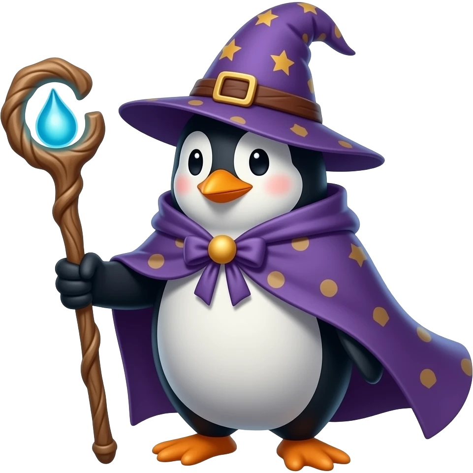 Penguin Wizard emoji