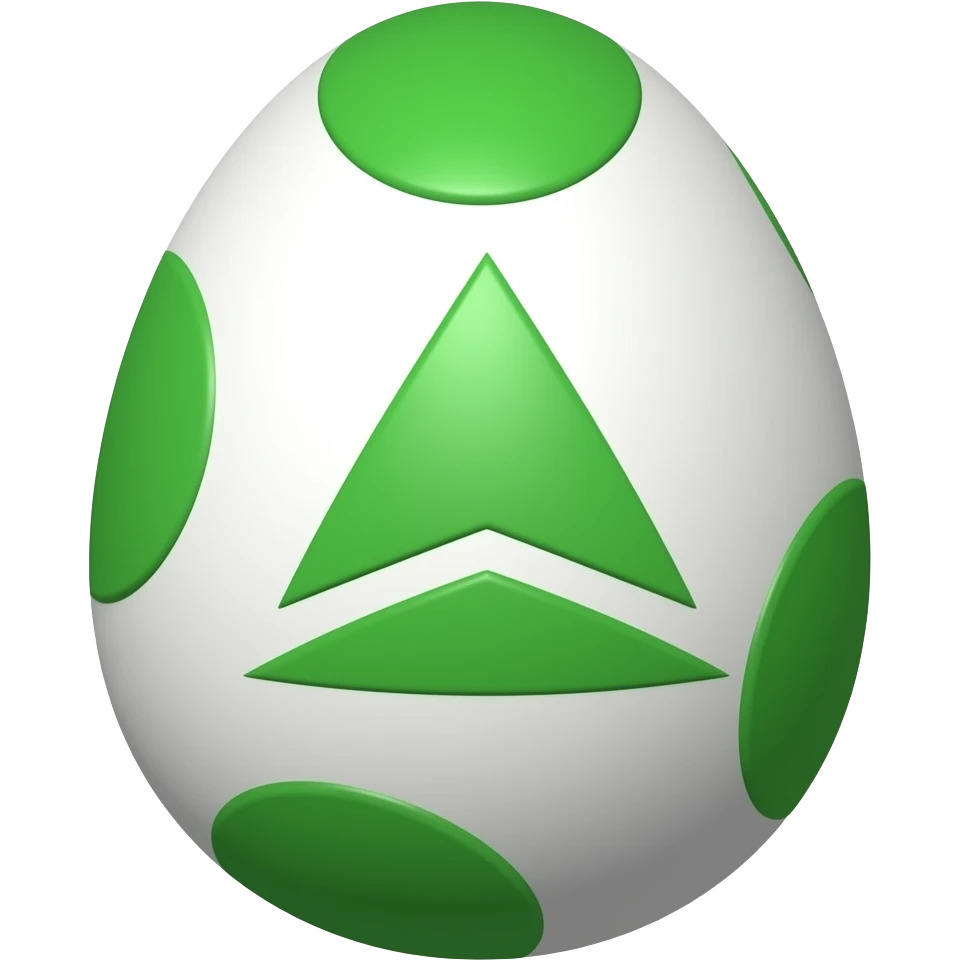 Yoshi egg Delta ∆ mark emoji