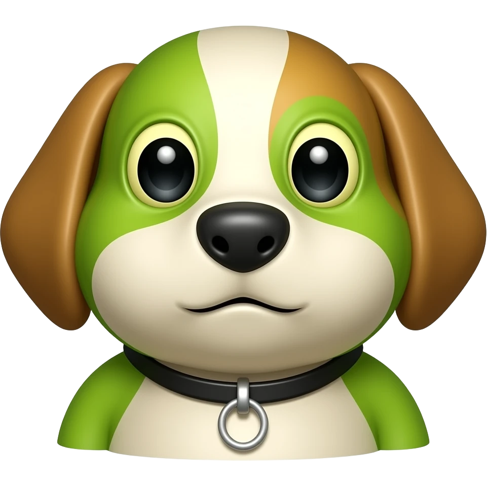 An icon that combines a frog and a dog. emoji