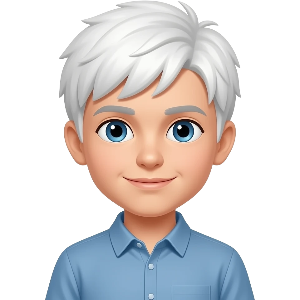 مث همین پسر باشع فقط با مو های سفيد emoji