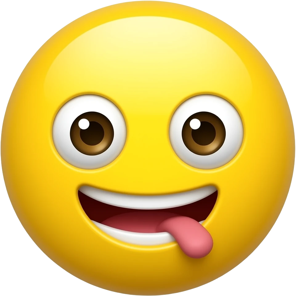 Round yellow iPhone emojis face sexual emoji | AI Emoji Generator