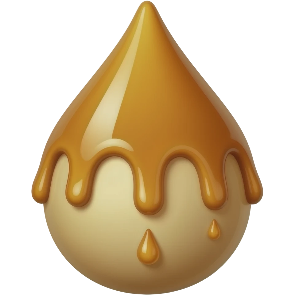 Drippy Caramel drop emoji