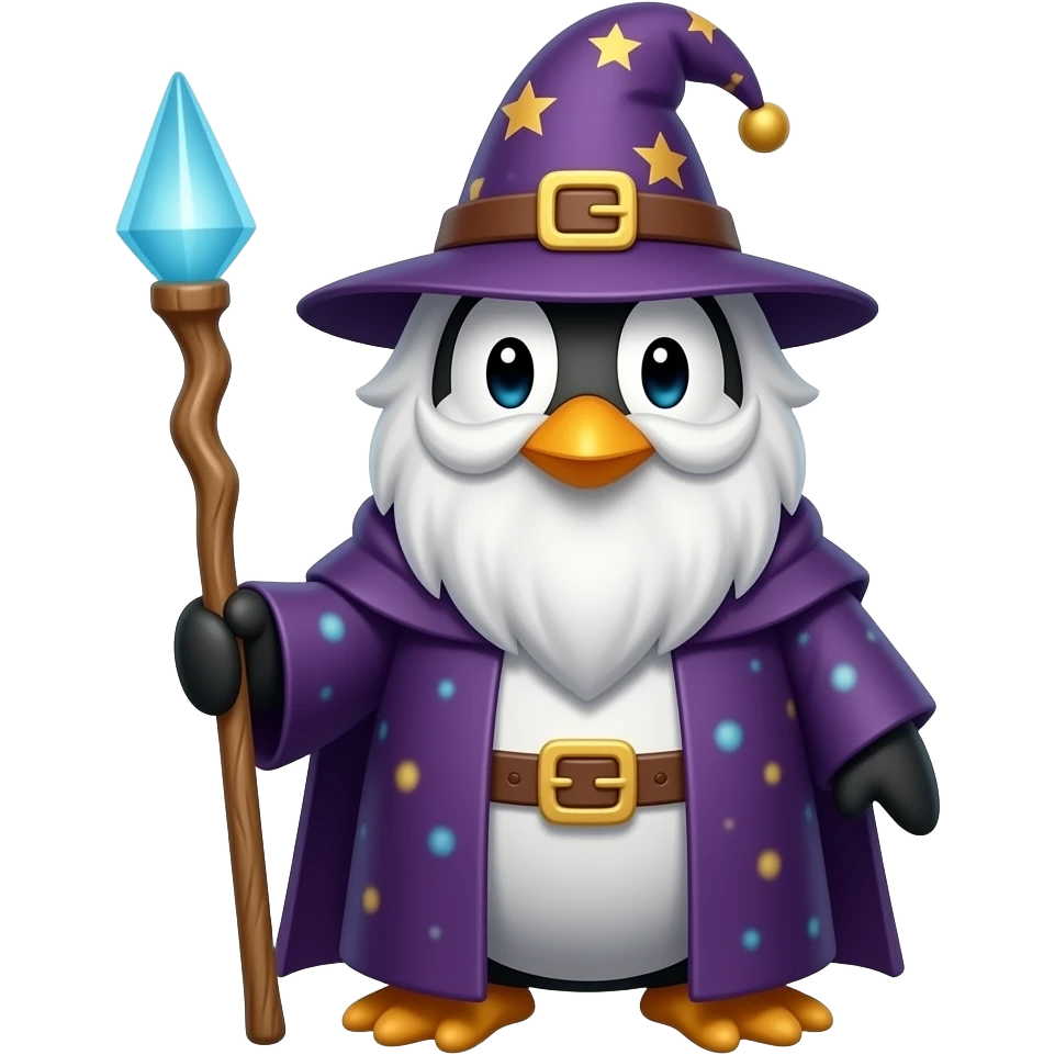 Penguin Wizard emoji