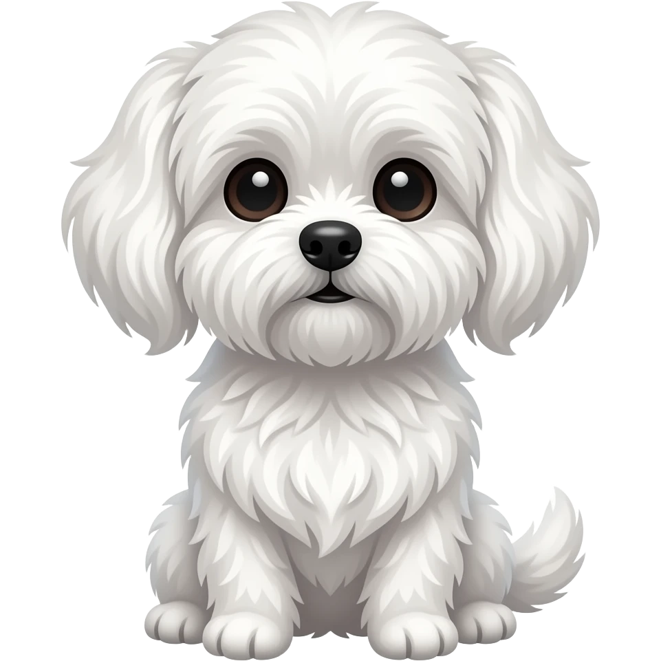 Maltese dog sitting emoji