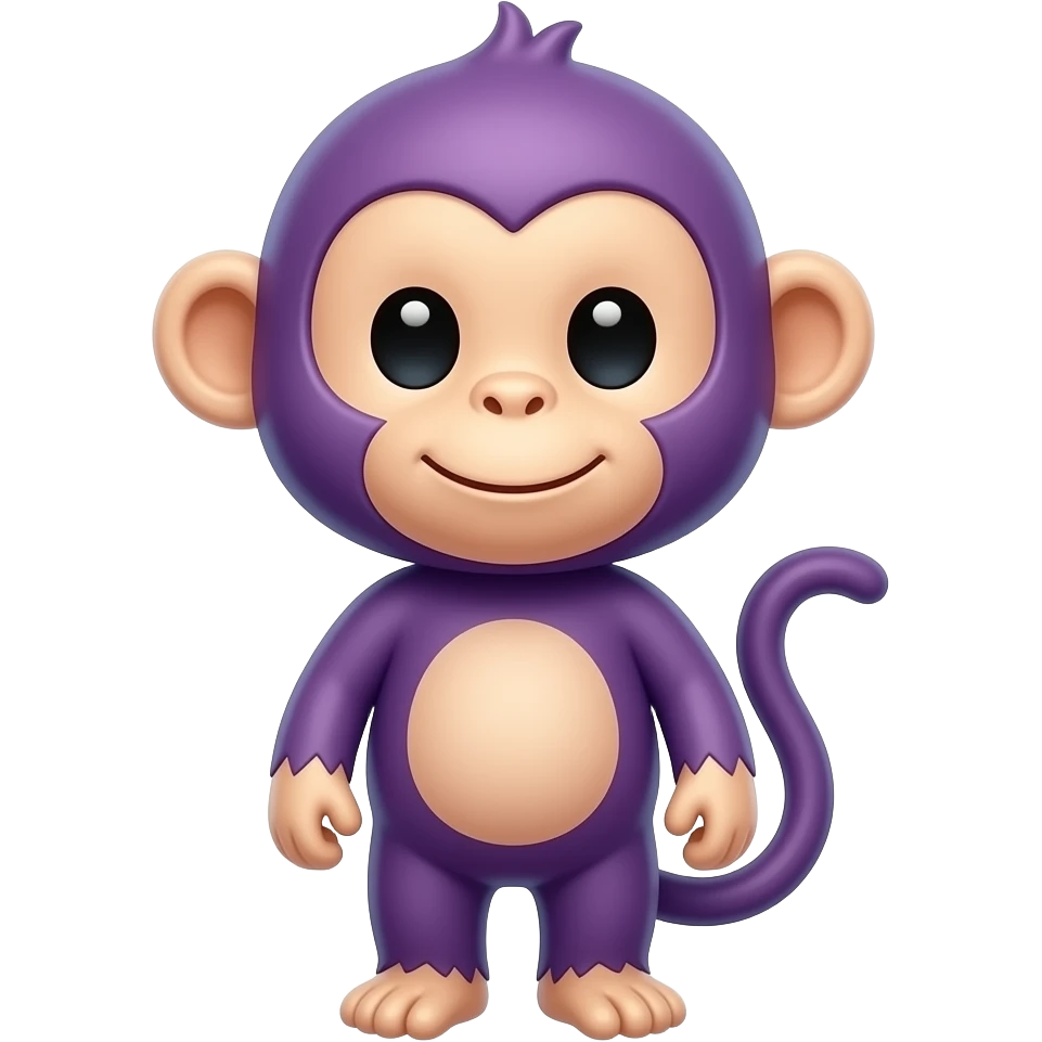 colour full Space monkey cute emoji