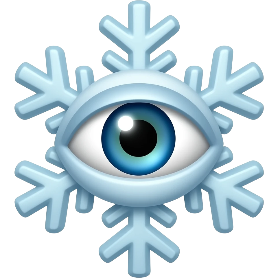 With one single eye ❄️ emoji