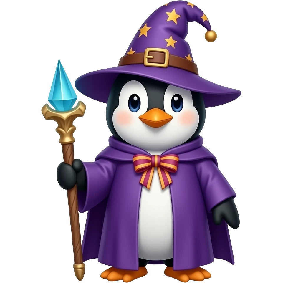 Penguin Wizard emoji