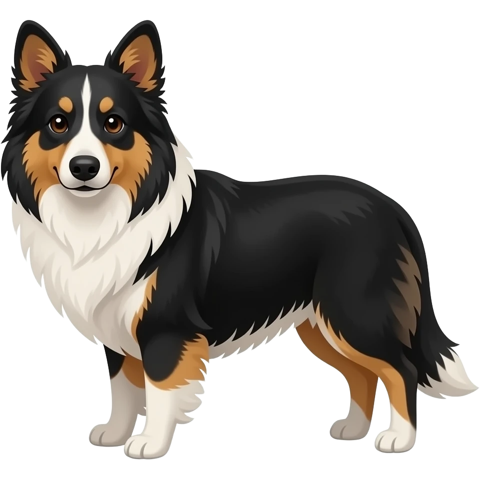 All black kelpie short hair no brown gray ventral emoji