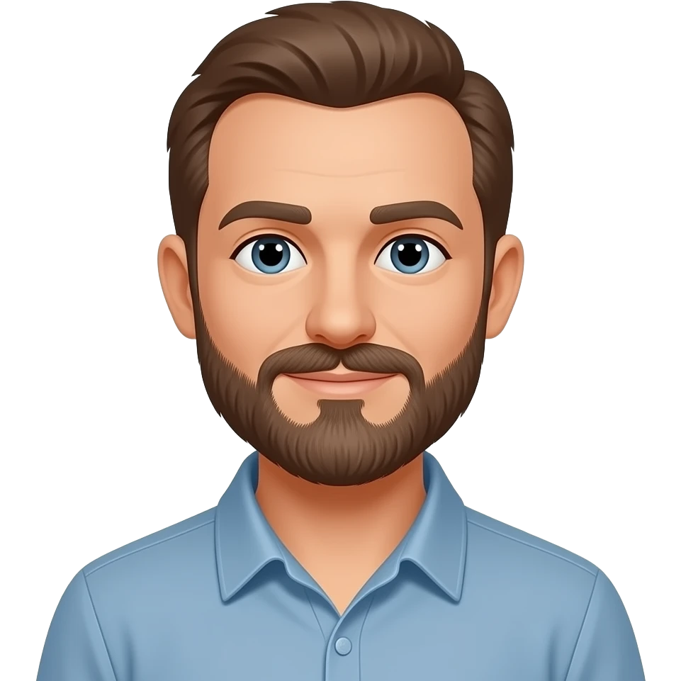 dad with bald brown hair and beard emoji