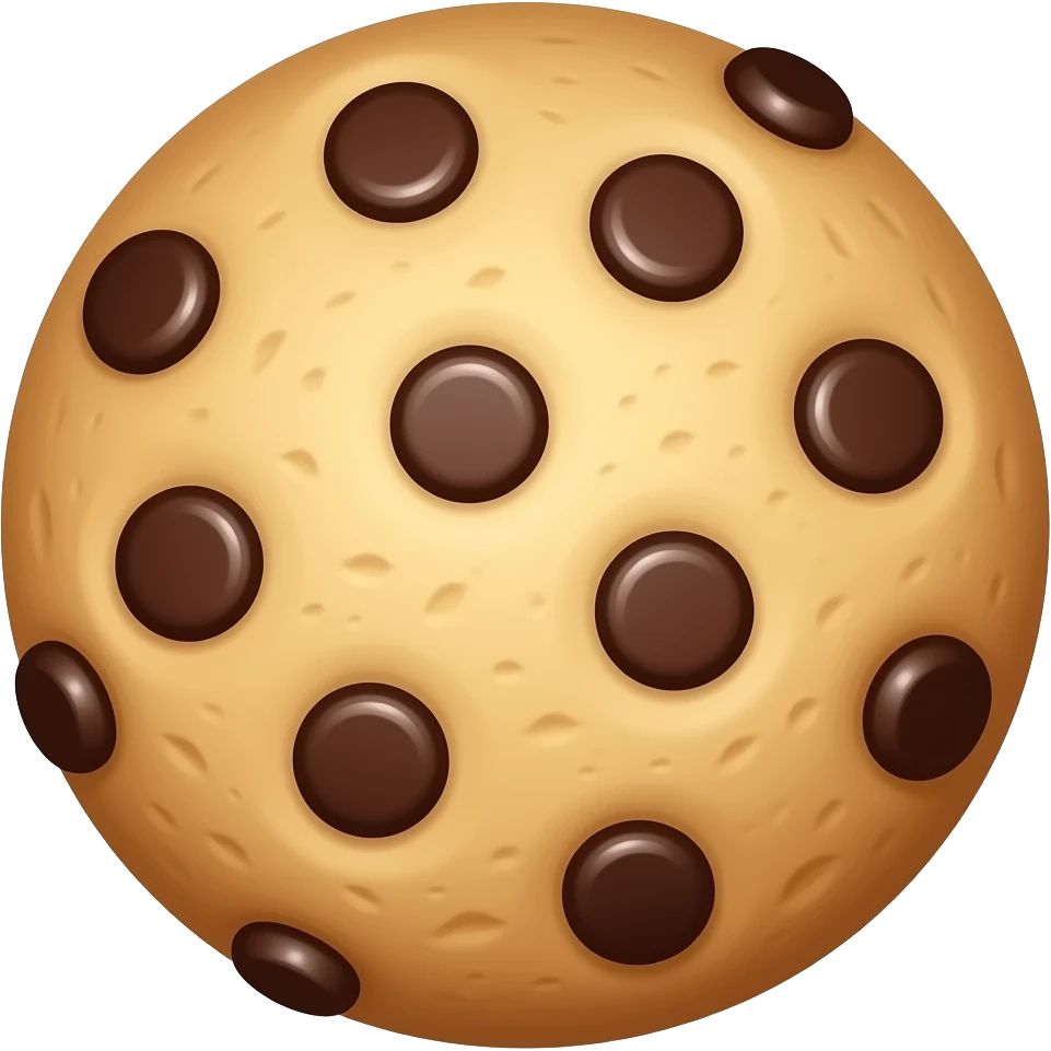 Chocolatey chip cookie emoji
